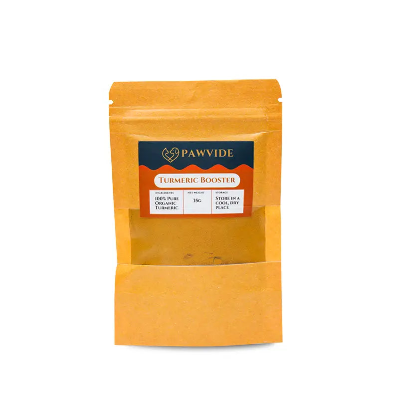 Pawvide Turmeric Booster package on a white background